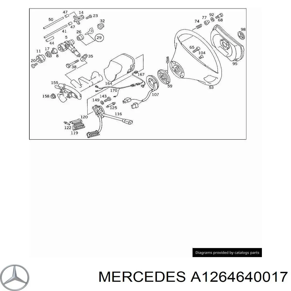 Anillo de contacto del volante Mercedes 1264640017 precio, desde 106,00 EUR