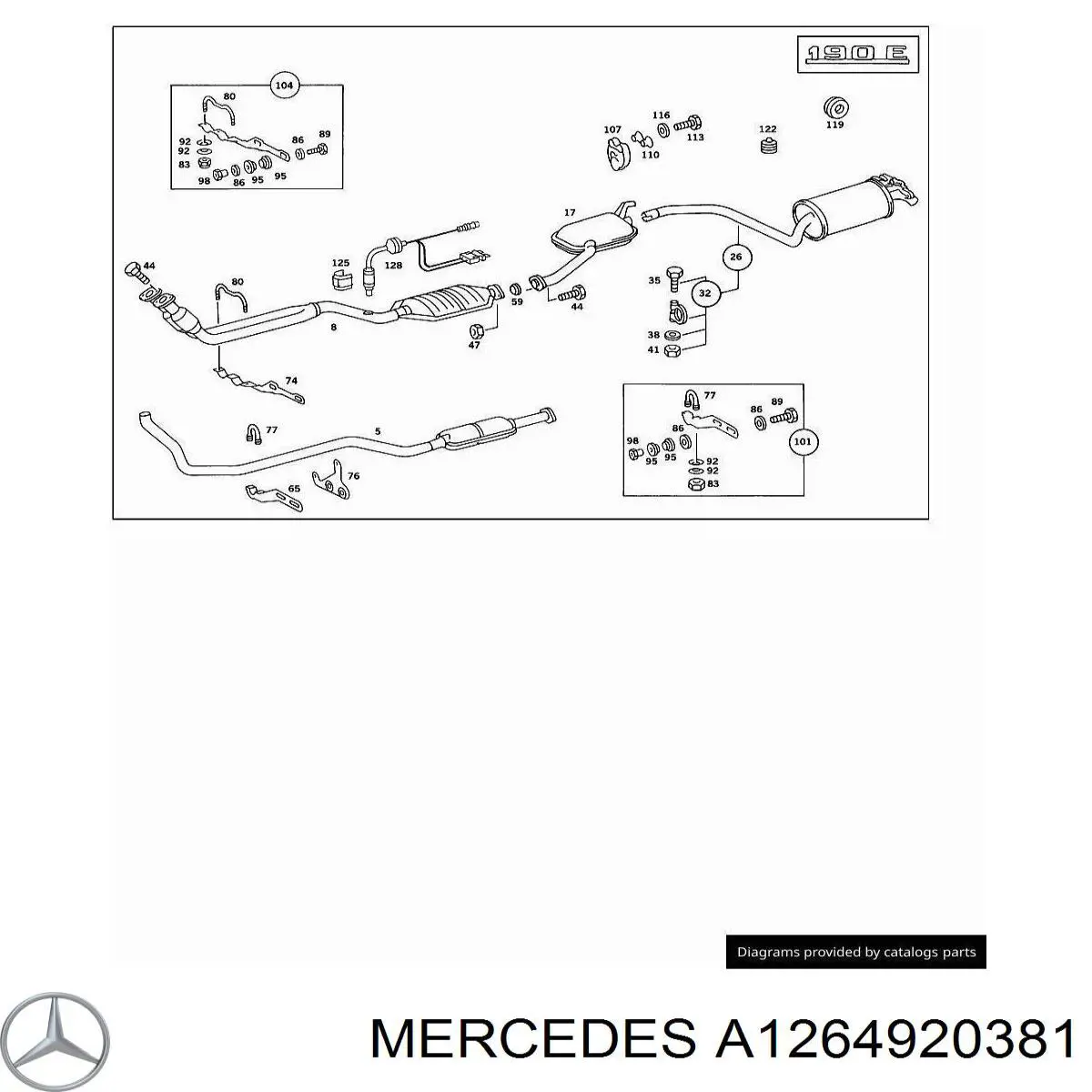 Anillo de la tubería de admisión del silenciador Mercedes A1264920381 precio, desde 5,26 EUR