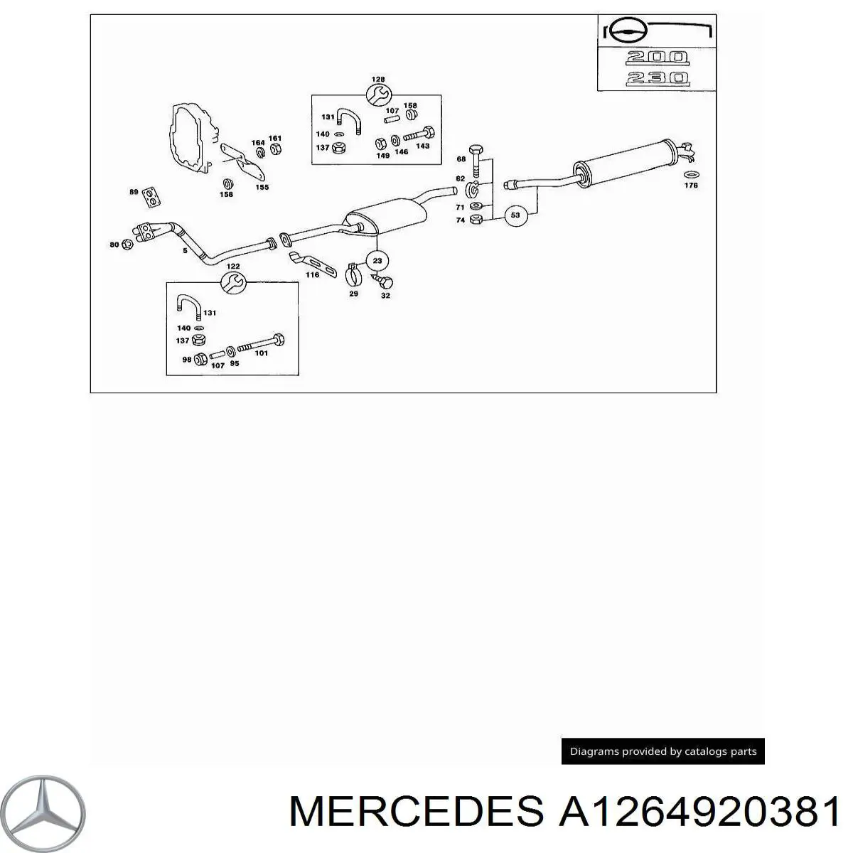 Comprar A1264920381 Mercedes Anillo de la tubería de admisión del silenciador