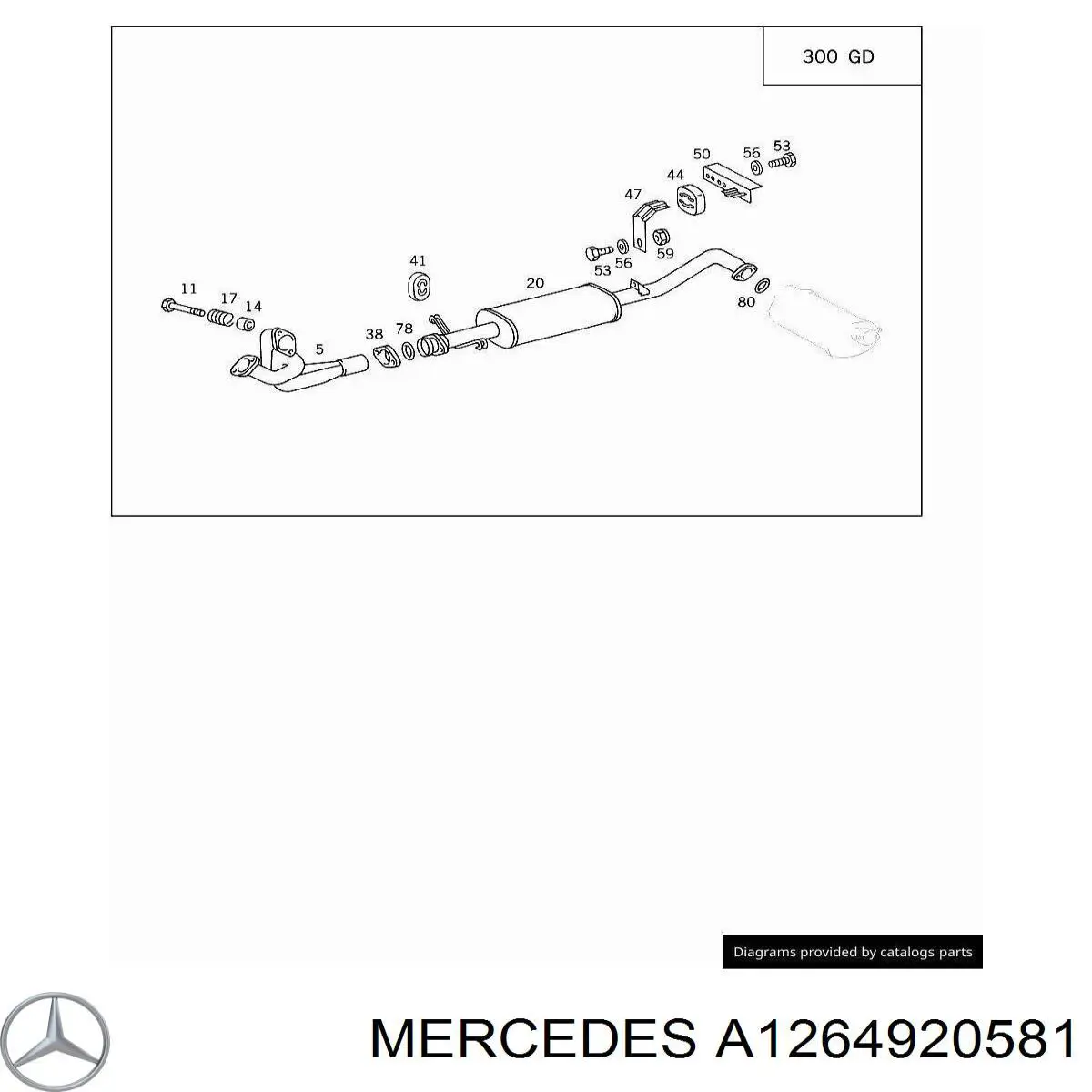 Comprar A1264920581 Mercedes Junta de montaje del silenciador
