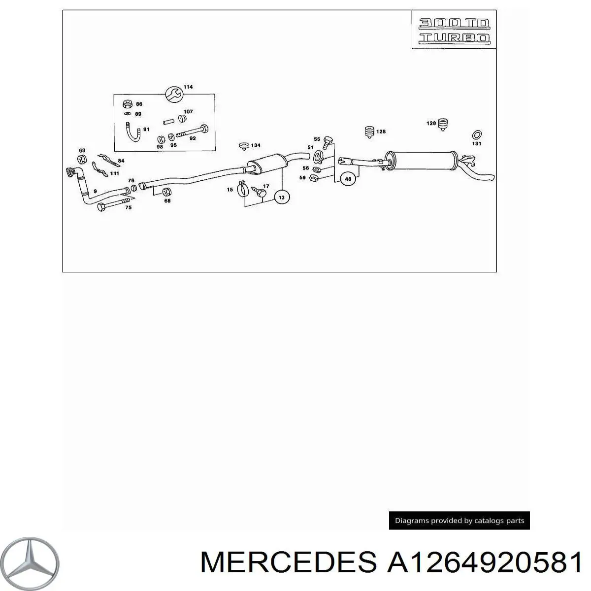 Junta de montaje del silenciador Mercedes A1264920581 precio, desde 6,47 EUR