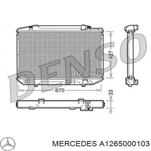 A1265000103 Mercedes radiador