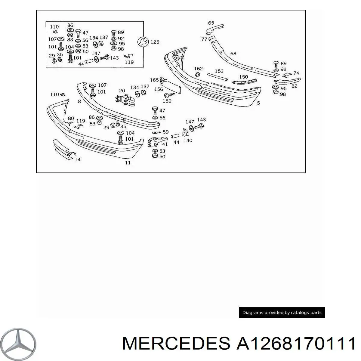  Mercedes A1268170111 precio, desde 340,04 EUR