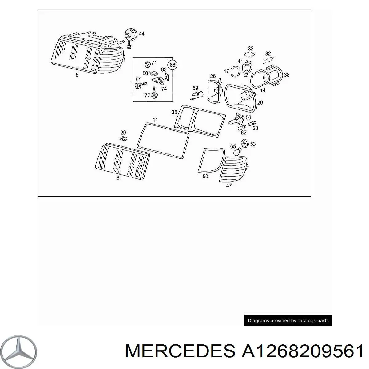 Faro Mercedes A1268209561 precio, desde 922,75 EUR
