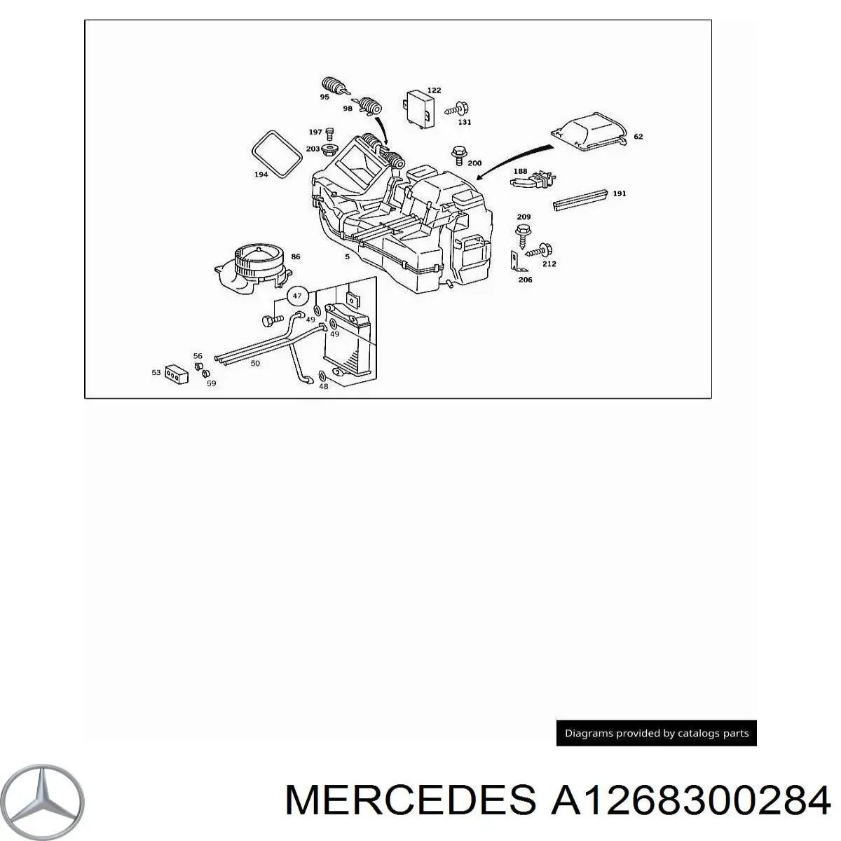 A1268300284 Mercedes válvula de expansión, aire acondicionado