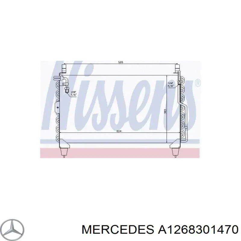 Condensador aire acondicionado A1268301470 Mercedes