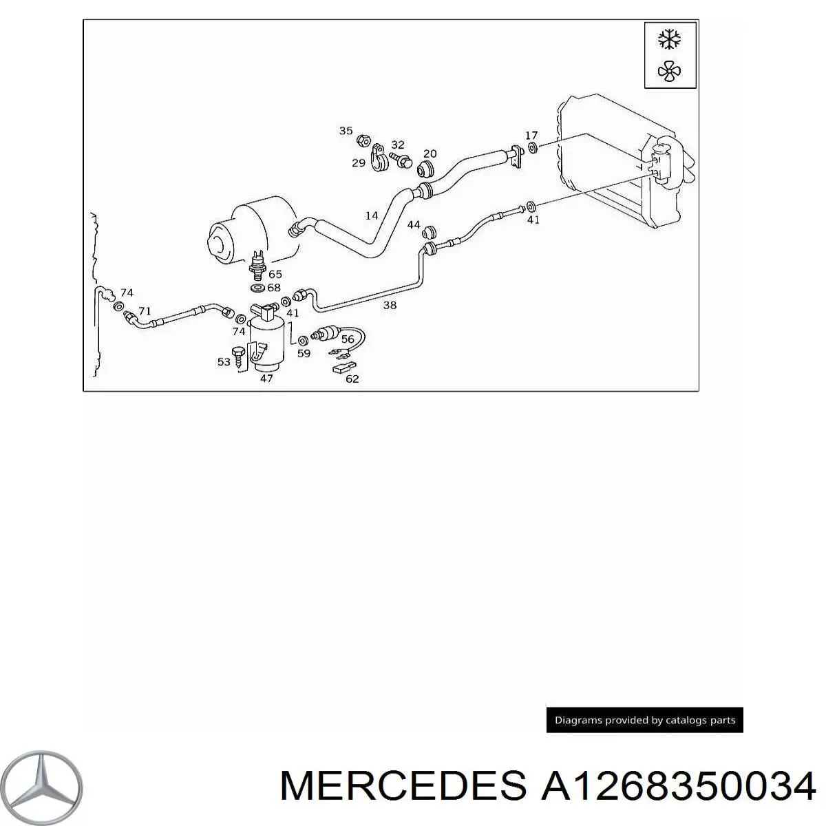  Mercedes A1268350034 precio, desde 13,52 EUR