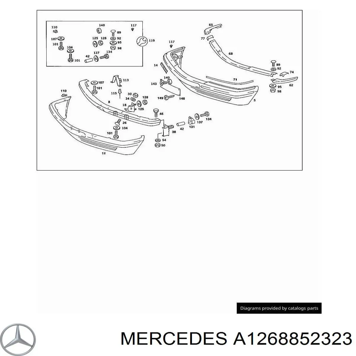  Mercedes A1268852323 precio, desde 294,66 EUR