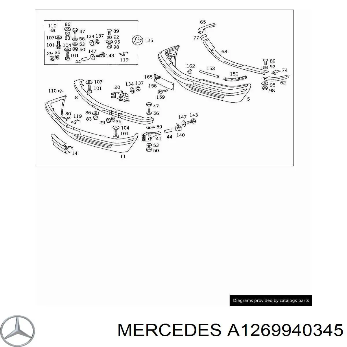  Mercedes A1269940345 precio, desde 13,46 EUR