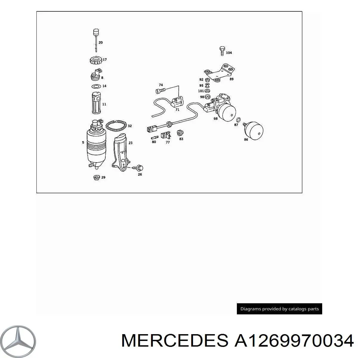 Mercedes A1269970034 precio, desde 1,69 EUR