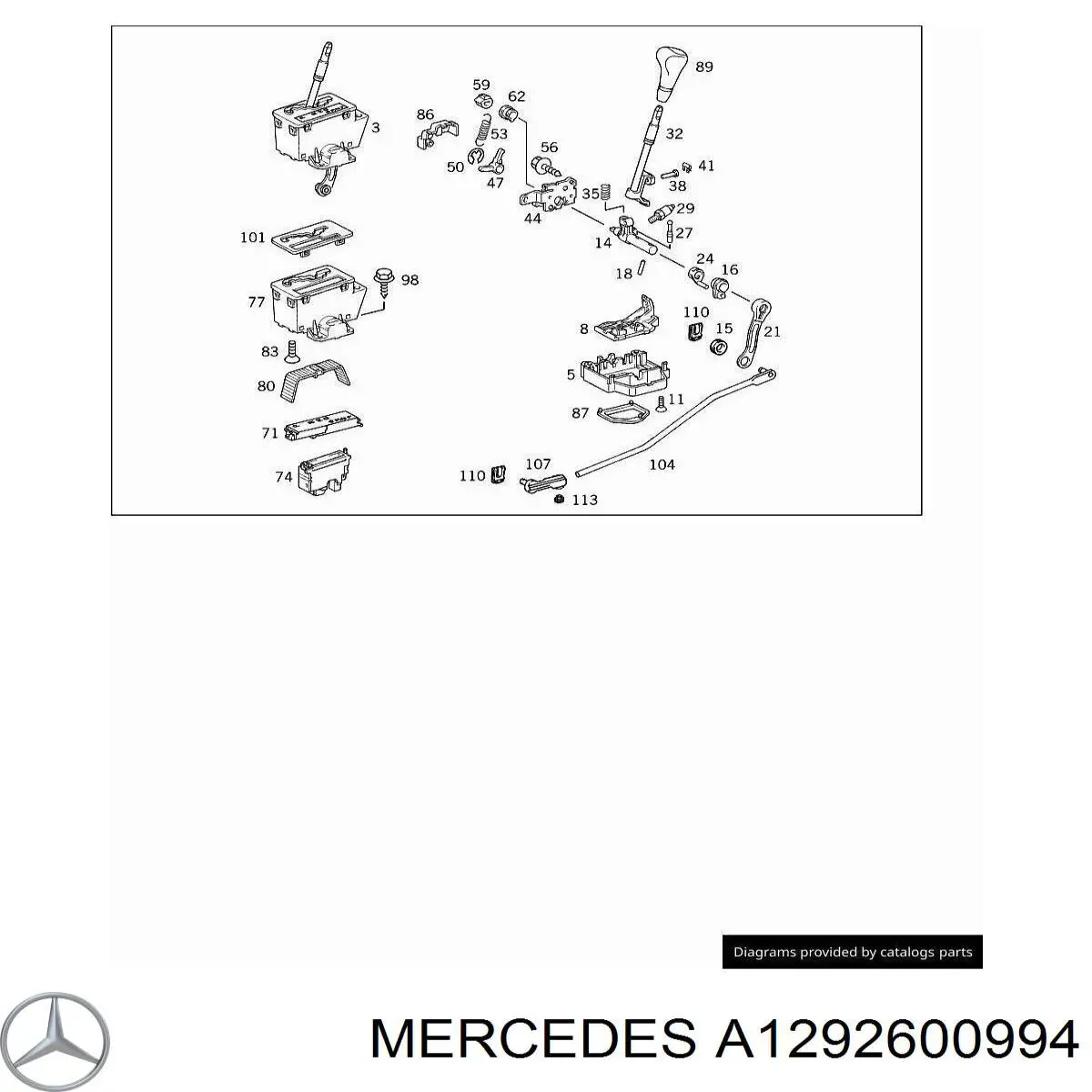 Mecanismo selector de marchas Mercedes A1292600994 precio, desde 47,78 EUR