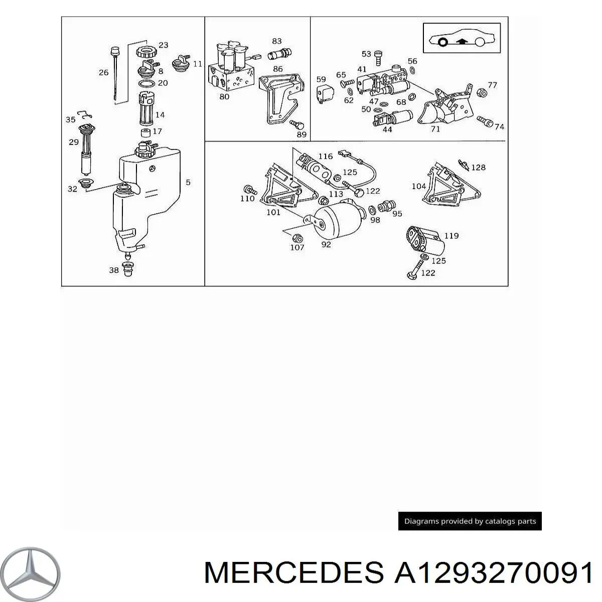 Mercedes A1293270091 precio, desde 19,21 EUR