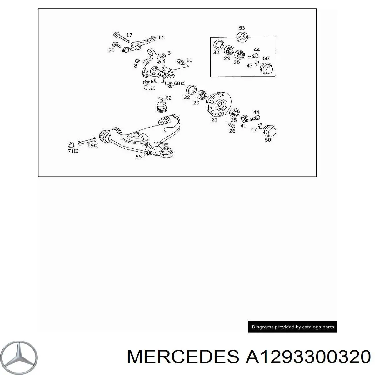 Mangueta delantera derecha Mercedes A1293300320 precio, desde 569,83 EUR