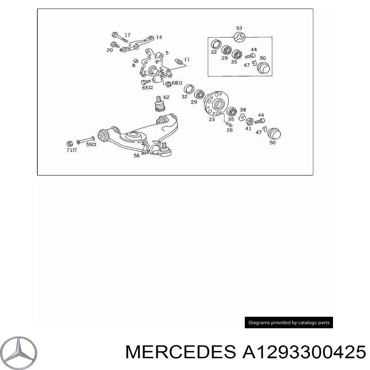 A1293300425 Mercedes Cubo delantero