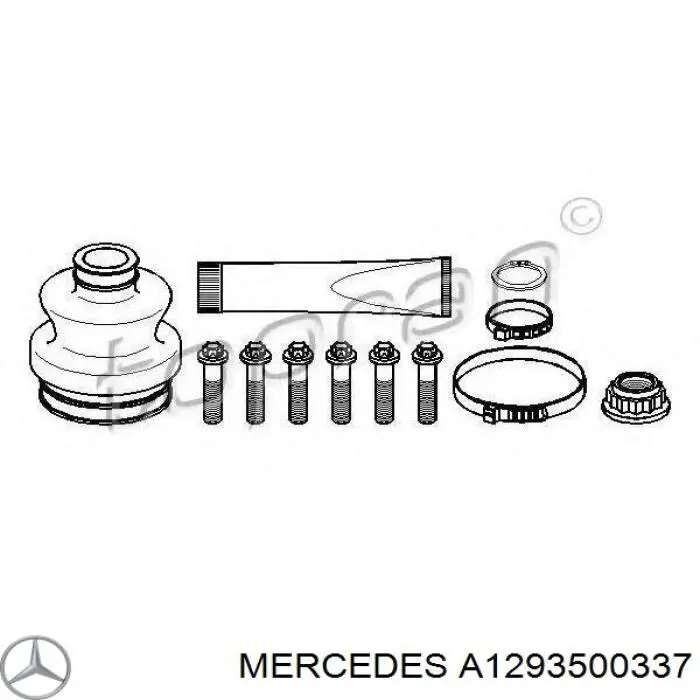 A1293500337 Mercedes fuelle, árbol de transmisión trasero exterior