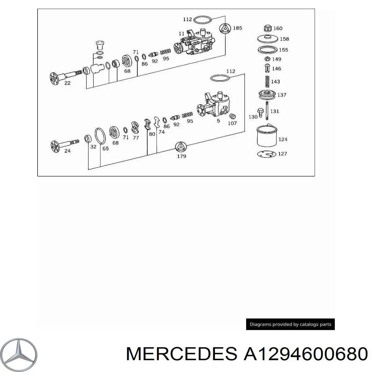 A1294600680 Mercedes bomba hidráulica de dirección