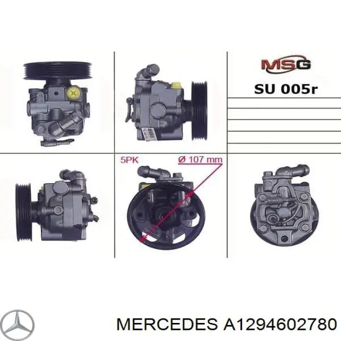 Bomba de dirección asistida  Mercedes A1294602880 precio, desde 472,52 EUR