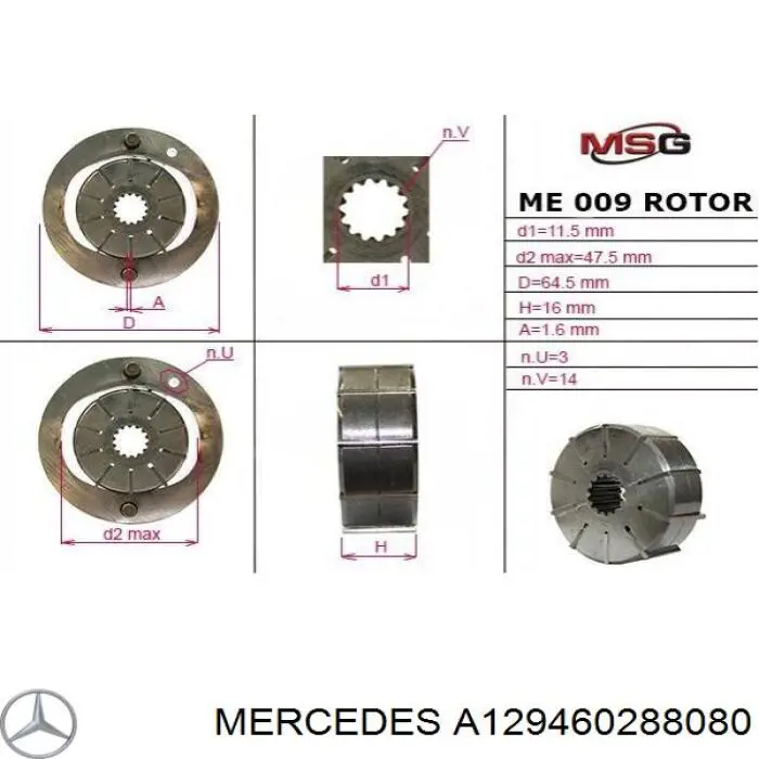 Comprar A129460288080 Mercedes Bomba servodireccion