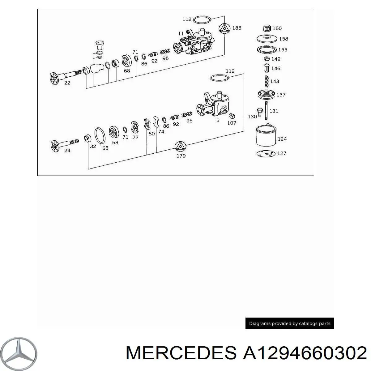 Depósito de la bomba de dirección asistida Mercedes A1294660202 precio, desde 43,56 EUR