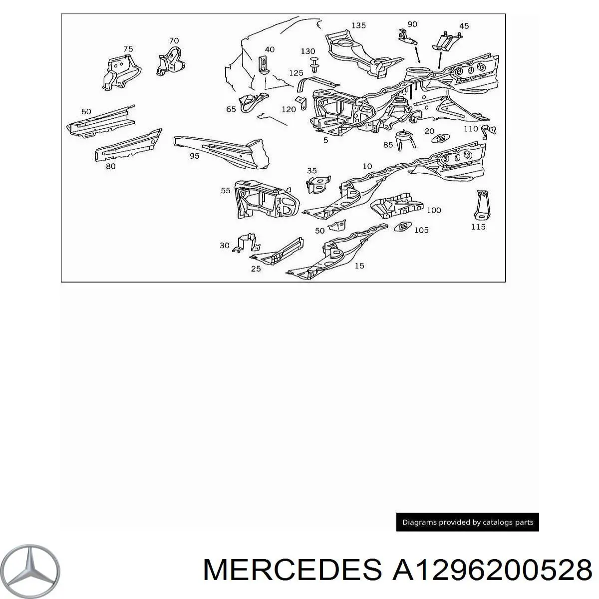 A1296200528 Mercedes copa de soporte del resorte delantero