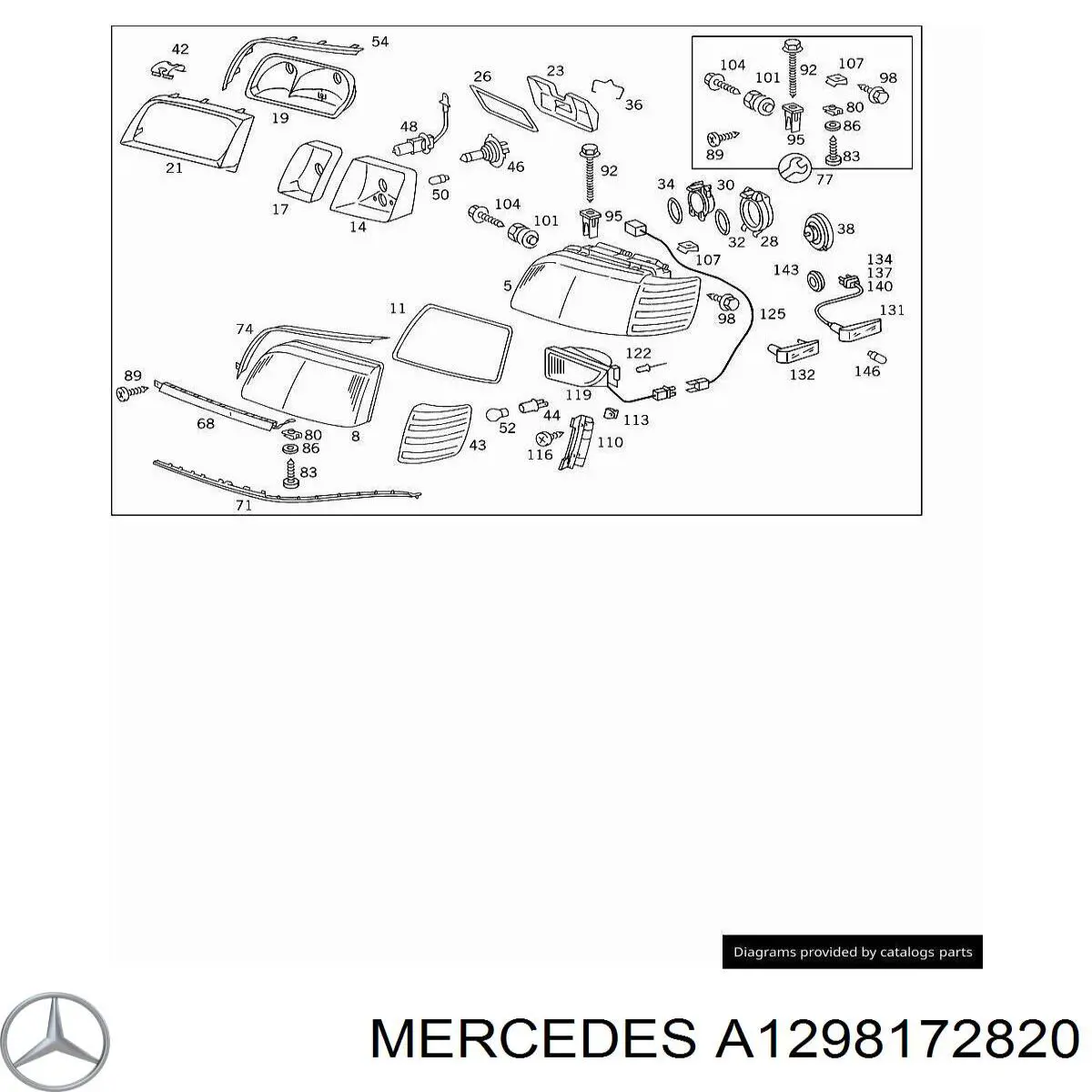  Mercedes A1298172820 precio, desde 7,56 EUR