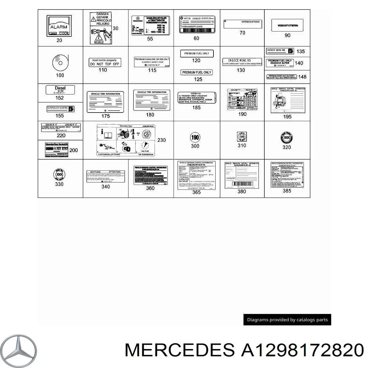  Mercedes A1298172820 precio, desde 7,56 EUR