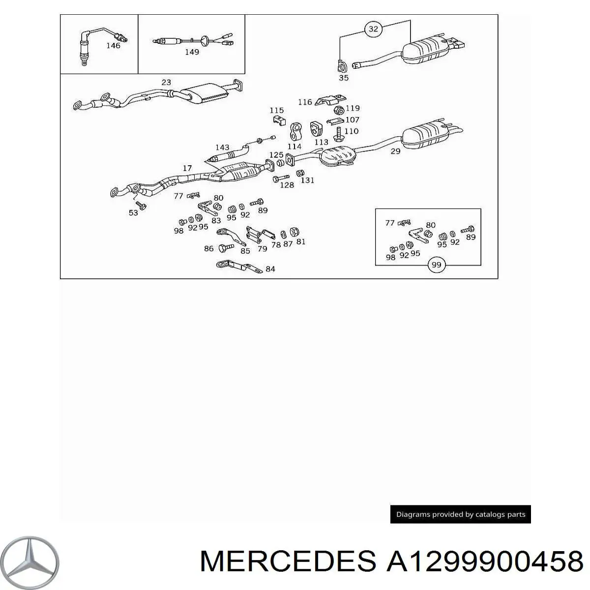 Comprar A1299900458 Mercedes Tuerca del colector de escape