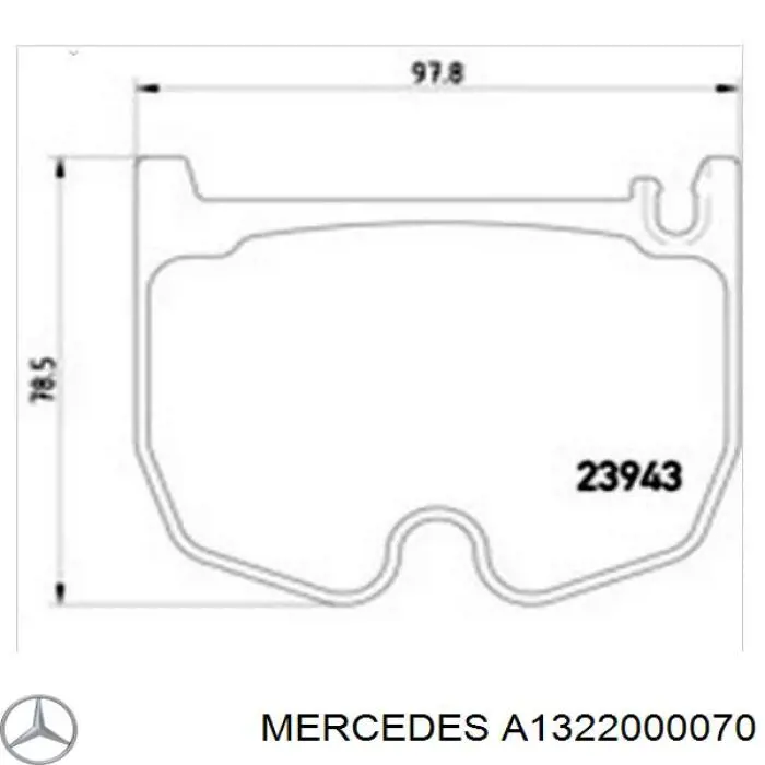 A1322000070 Mercedes tensor de correa, correa poli v