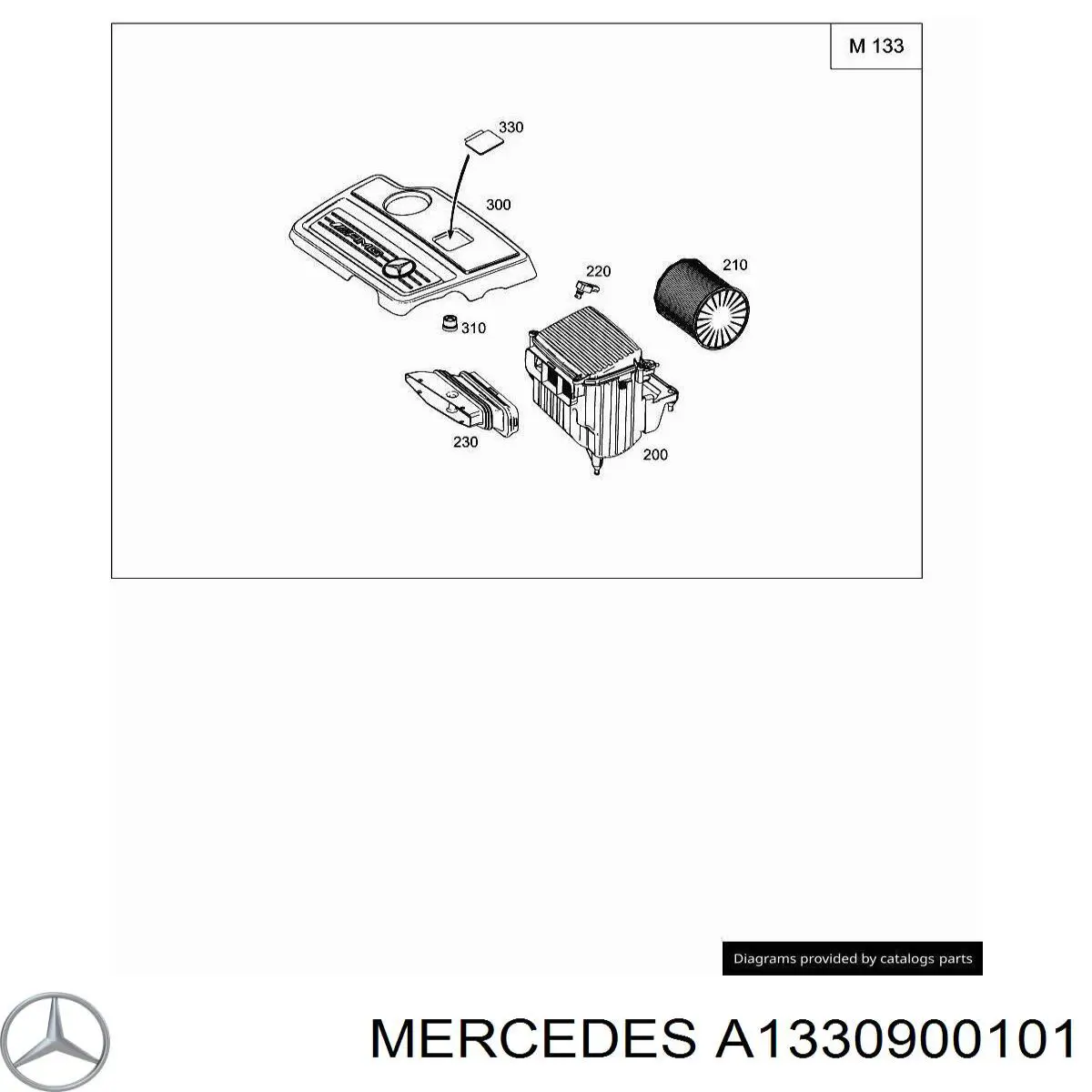 A1330900101 Mercedes casco de filtro de aire