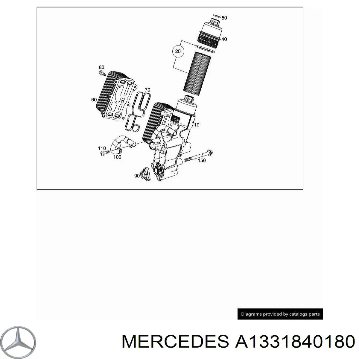 A1331840180 Mercedes junta de radiador de aceite