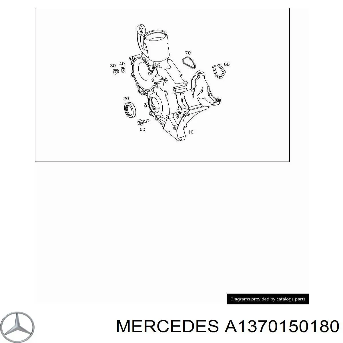 A1370150180 Mercedes junta, cárter de mando, superior