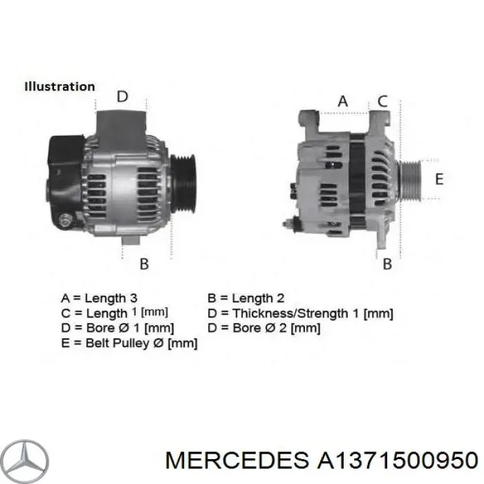 A1371500950 Mercedes alternador