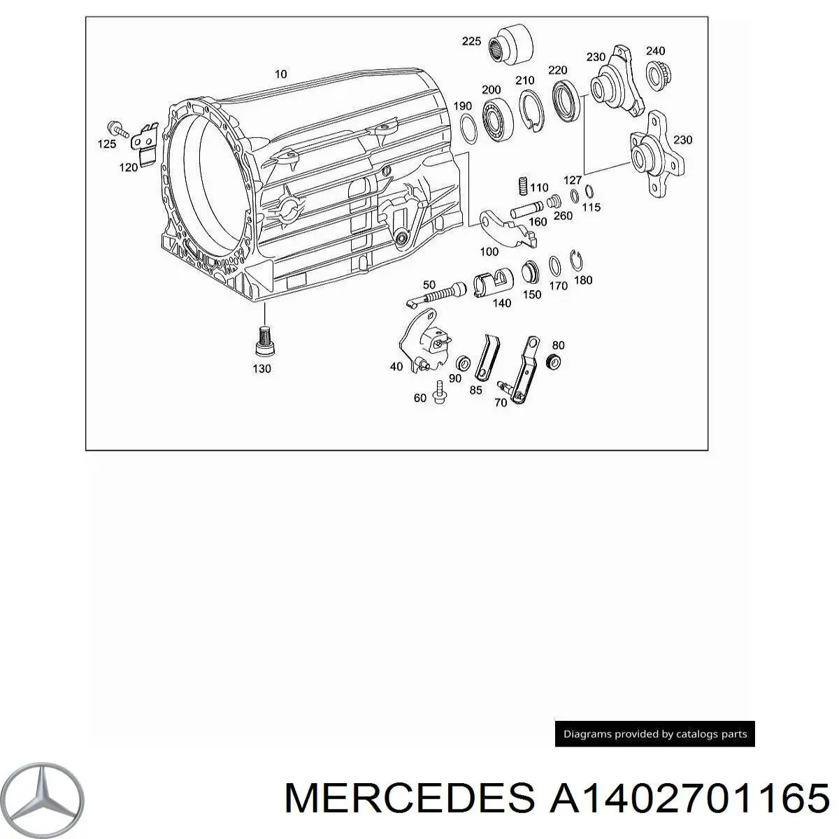 A1402701165 Mercedes modulo de palanca selectora, cambio de velocidades