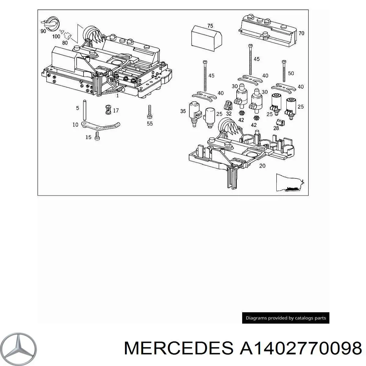 A2032700089 Mercedes Solenoide de transmisión automática