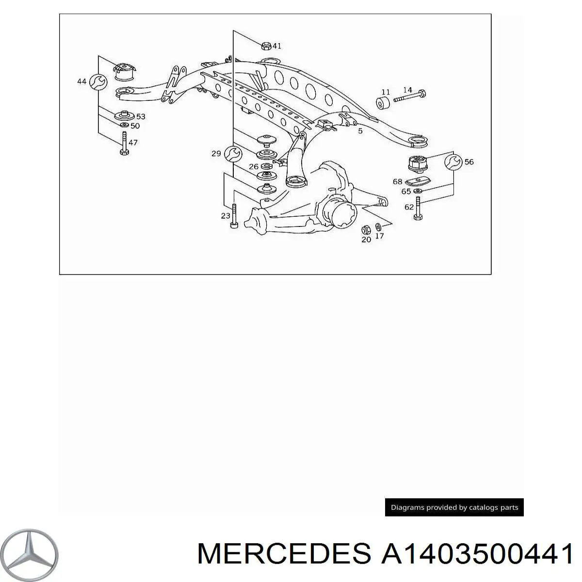 Subchasis trasero para Mercedes S (W140)