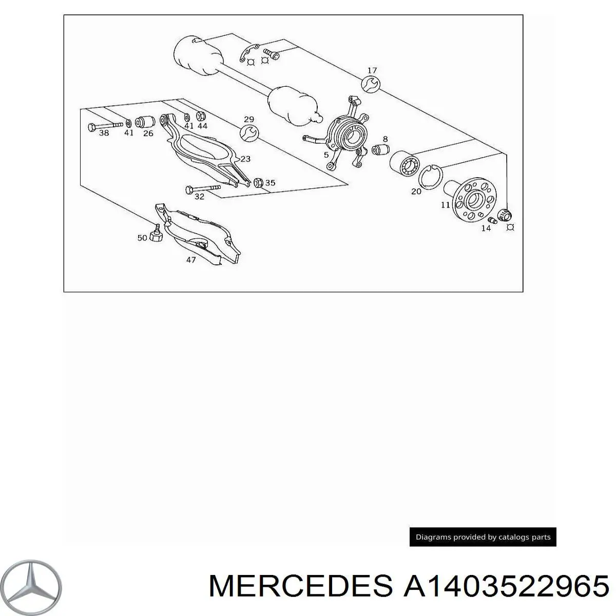 Comprar A1403522965 Mercedes Buje del brazo inferior trasero