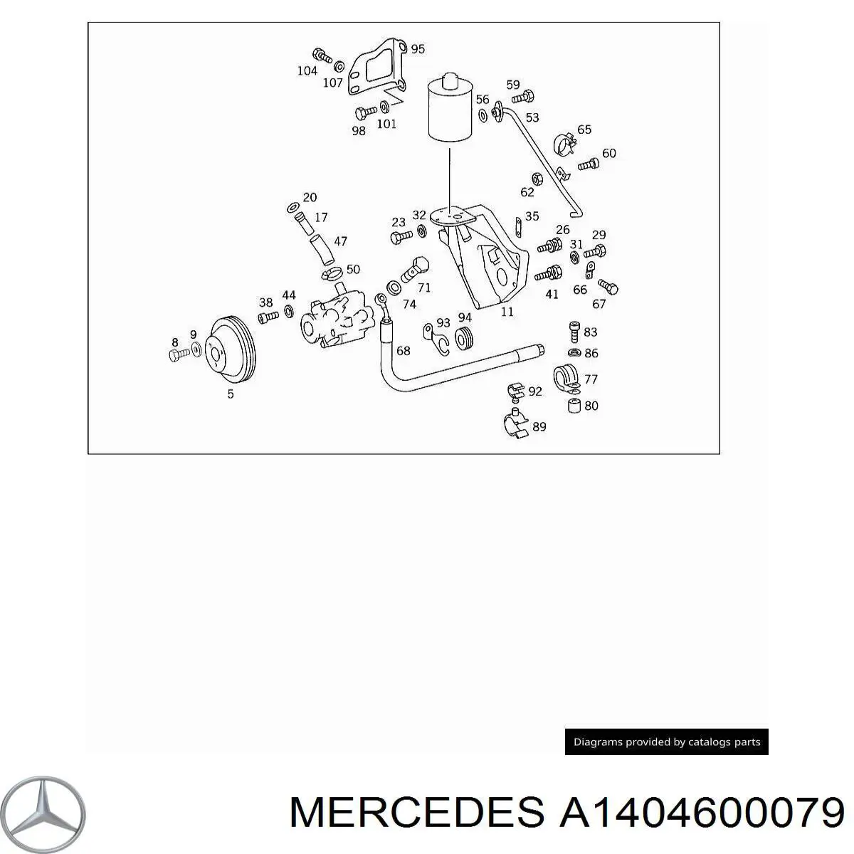 Polea de la bomba de la servodirección para Mercedes S (W140)