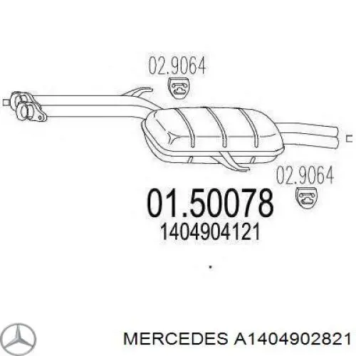 Comprar A1404903021 Mercedes Silenciador trasero