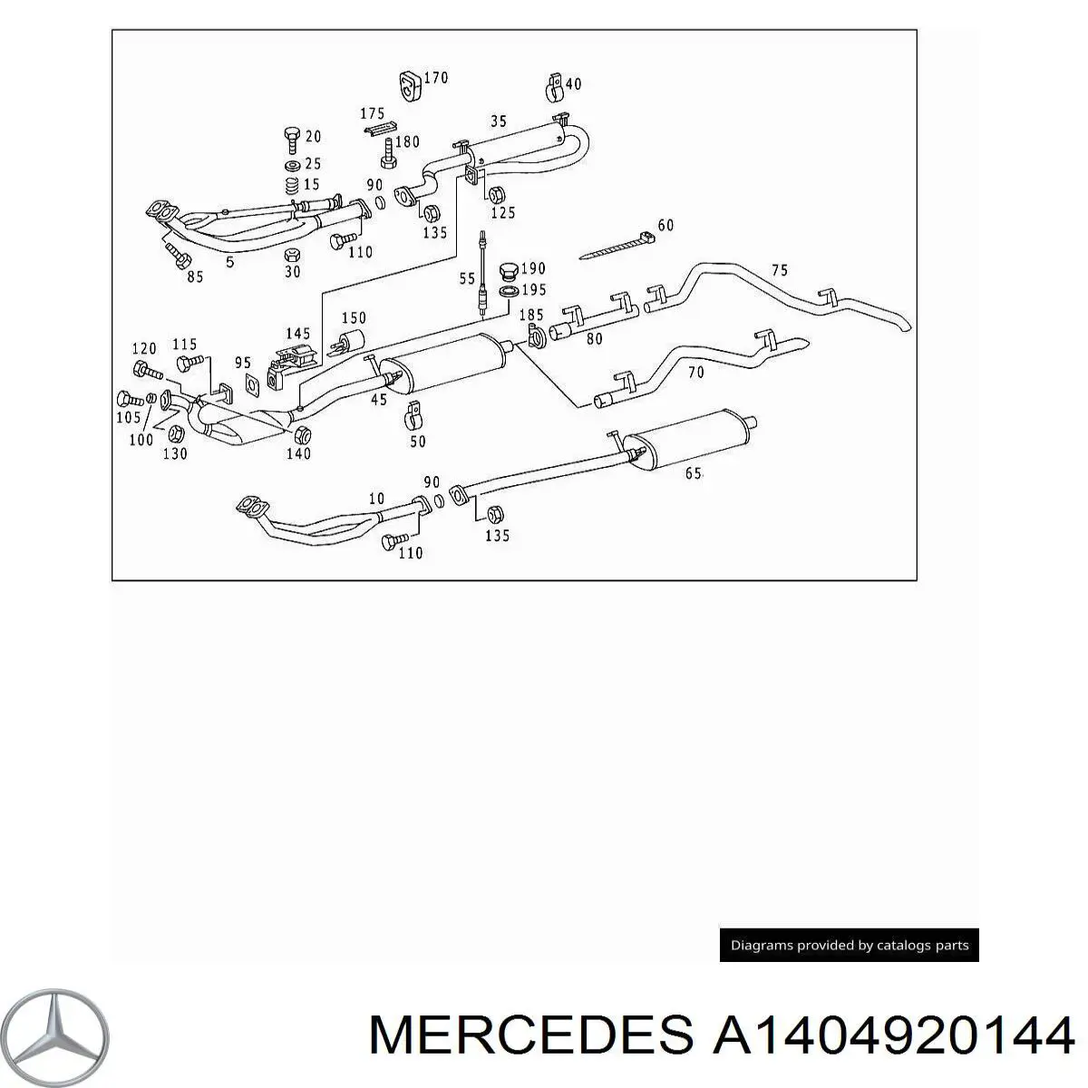 Almohadilla de tope silenciador Mercedes A1404920144 precio, desde 3,26 EUR
