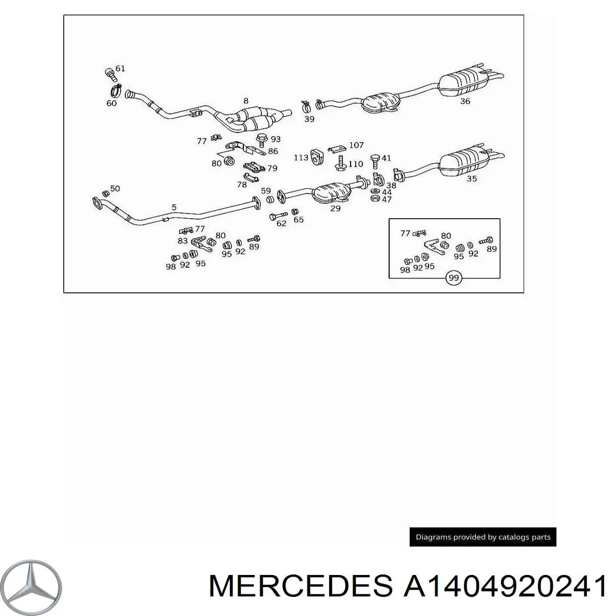  Mercedes A1404920241 precio, desde 15,02 EUR