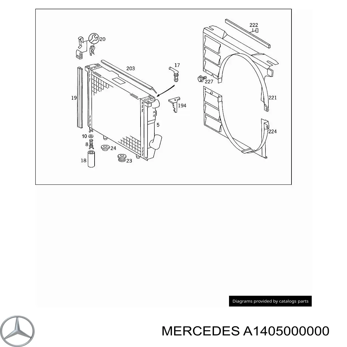 A1405000000 Mercedes radiador de aceite