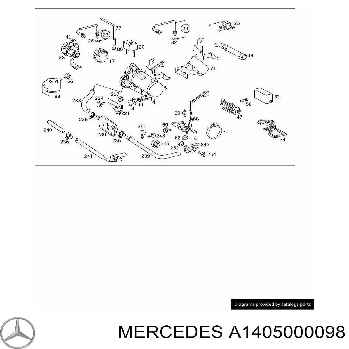 A1405000098 Mercedes Calefactor autónomo