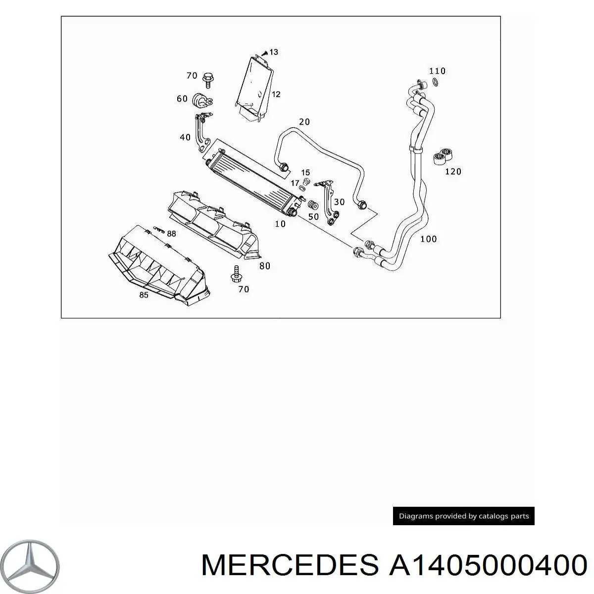 A1405000400 Mercedes radiador de aceite