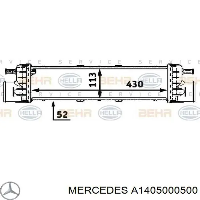 A1405000500 Mercedes intercooler