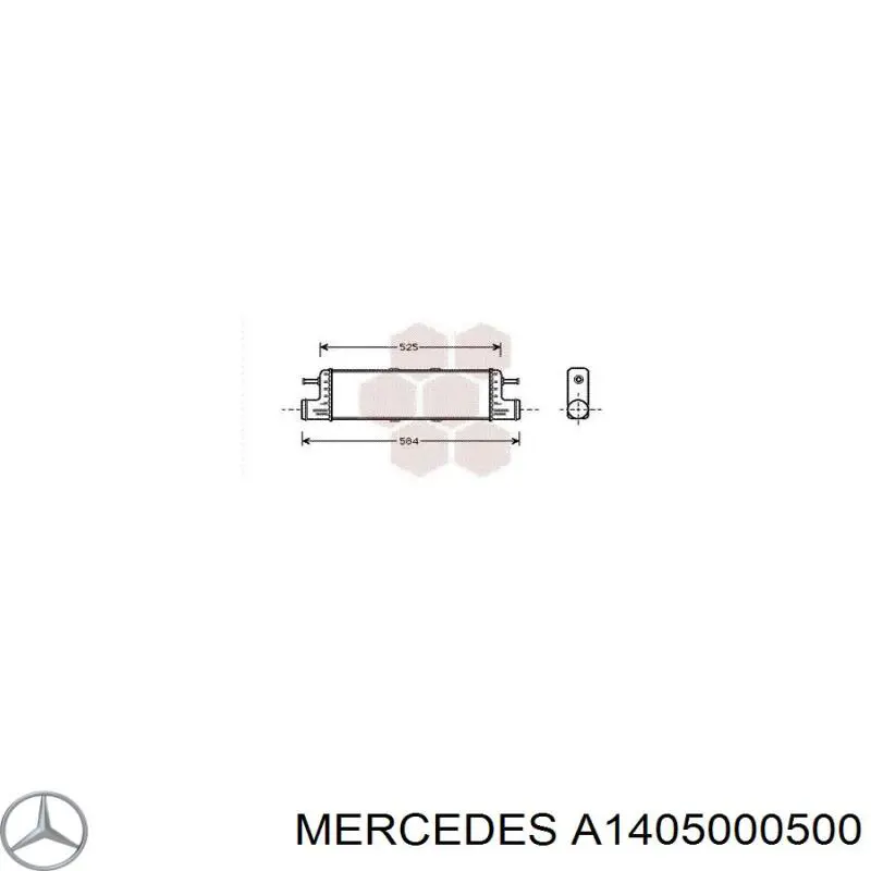 Radiador de aire de admisión Mercedes A1405000500 precio, desde 204,01 EUR