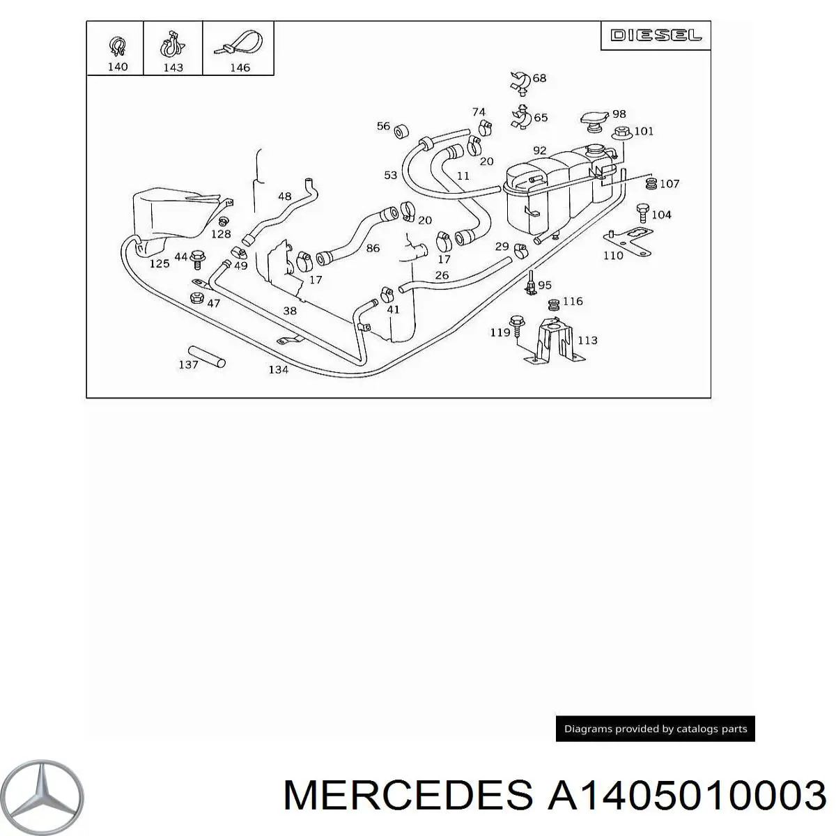 Botella expansion Mercedes A1405010003 precio, desde  EUR