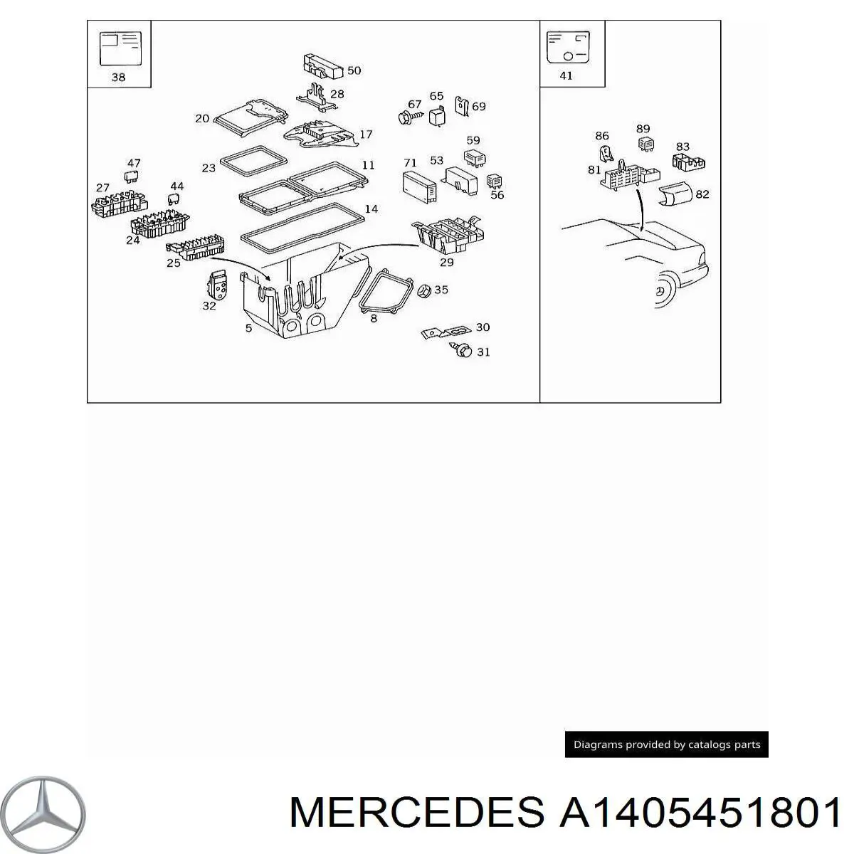 Comprar A1405450101 Mercedes Caja de fusibles