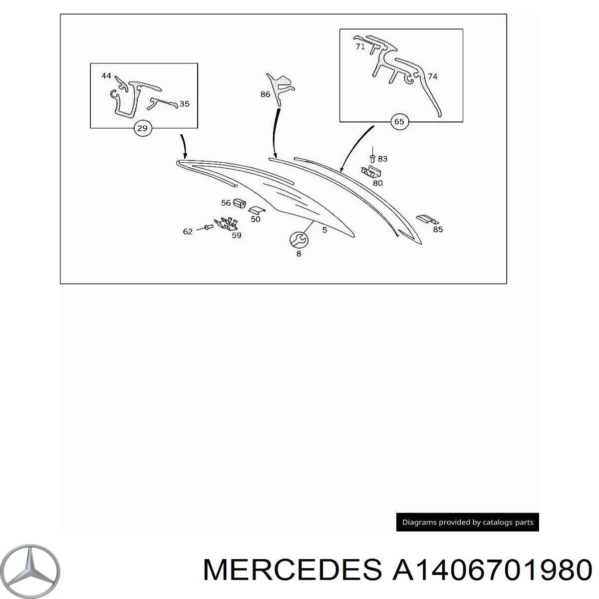 Luna trasera Mercedes S coupé (C140) (1992 - 1999) precio, desde 1241,07 EUR
