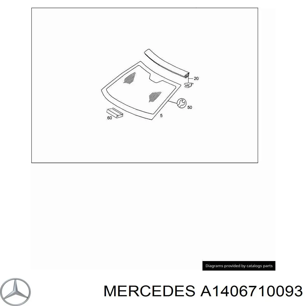 Cristal parabrisas Mercedes A1406710093 precio, desde 5,81 EUR