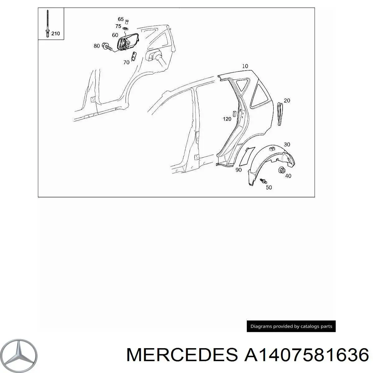  Mercedes A1407581636 precio, desde 16,91 EUR